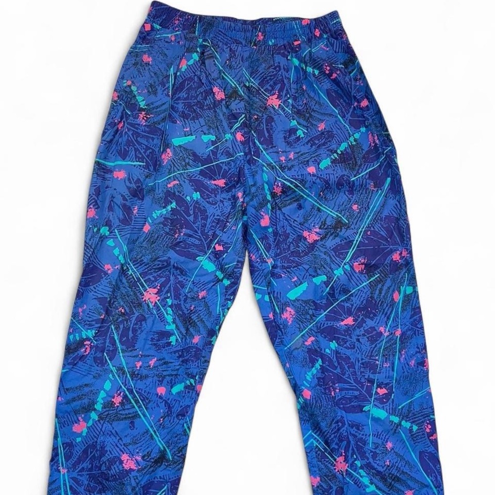 80’s blue Vintage Gap joggers with neon retro print!
